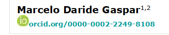 Marcelo Daride Gaspar1,2 
 orcid.org/0000-0002-2249-8108 

