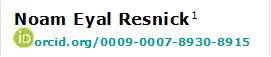 Noam Eyal Resnick1
 orcid.org/0009-0007-8930-8915

