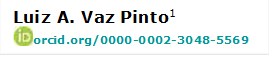 Luiz A. Vaz Pinto1
 orcid.org/0000-0002-3048-5569

