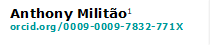 Anthony Militão1
orcid.org/0009-0009-7832-771X

 - Descrição: P5TB2#y1